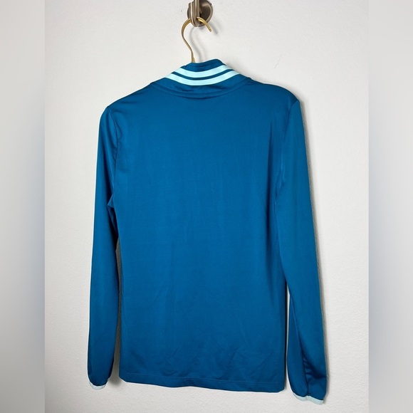 EUC Victoria’s Secret PINK Ultimate Quarter Zip Pullover Teal Blue Size Small - Picture 10 of 10